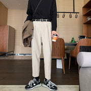 Men's Loose Feet Cropped Trousers Suit Trousers