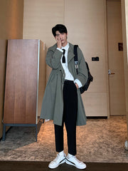 Men's Loose Feet Cropped Trousers Suit Trousers