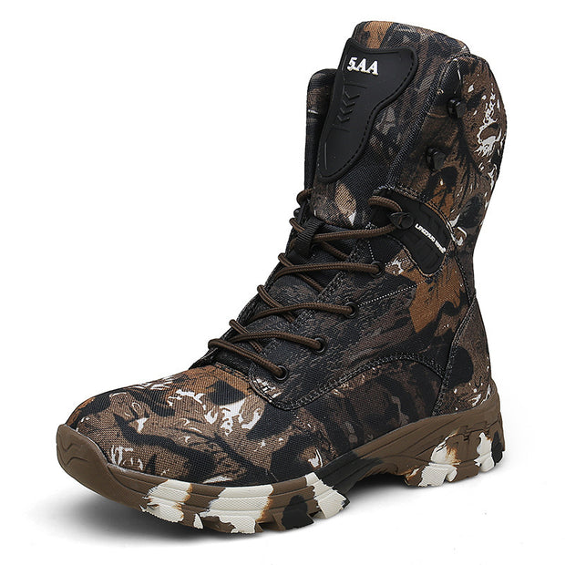 High-top camouflage waterproof combat boots