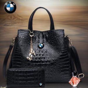 BW Crocodile Leather Handbag With Free Wallet