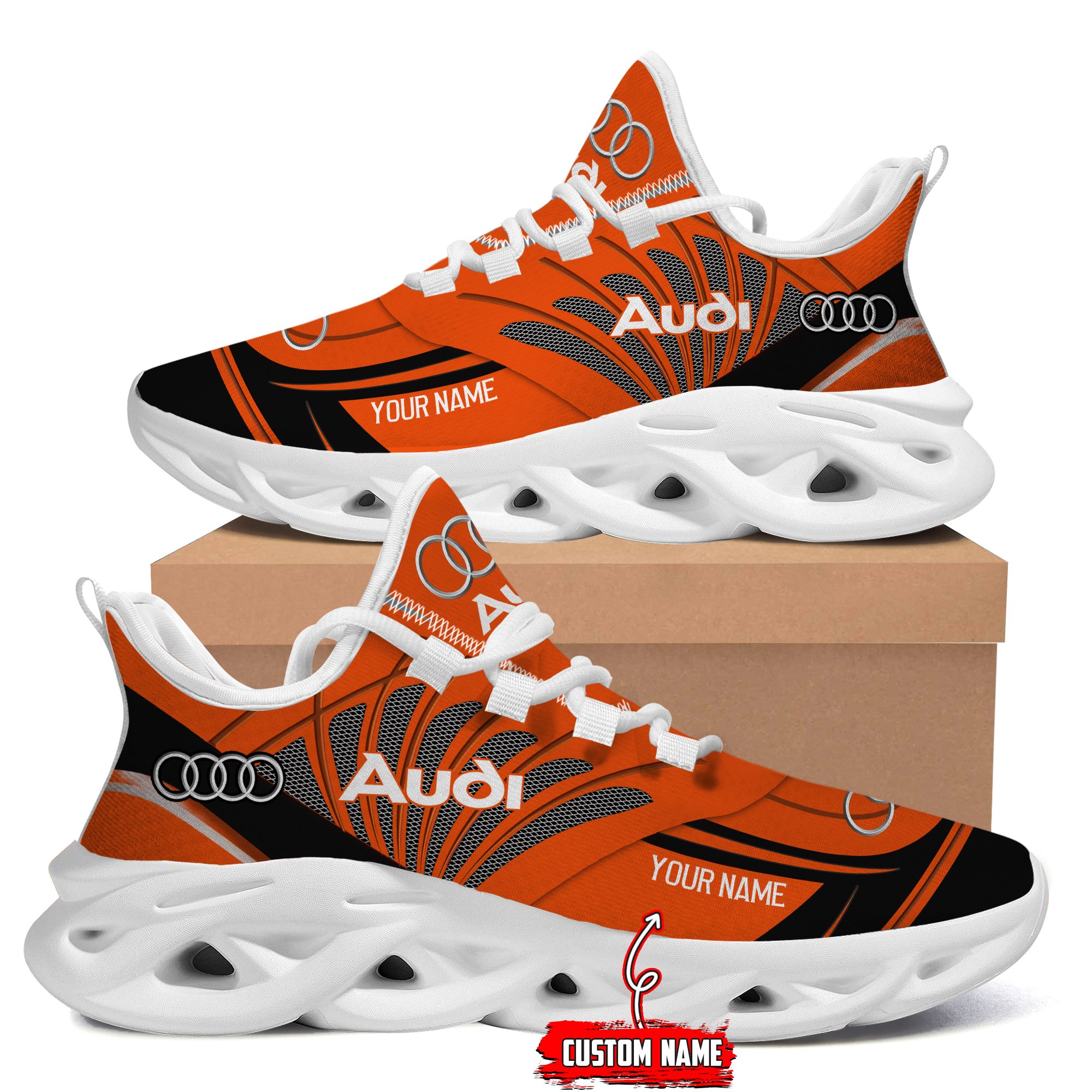 audi orange white