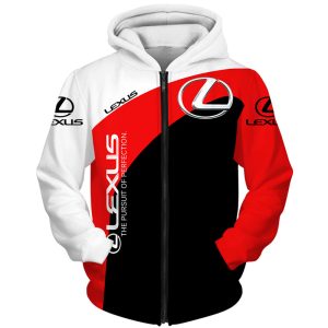 LXUS VS5 Red White Zipper,Hoodie, Baseball Jacket, Bomber Jacket,Tshirt, Sweatshirt, Polo Shirt