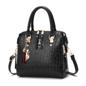 VS39 MCB Crocodile Shoulder Leather Handbag For Women