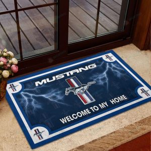 VS01 Mustang Welcome Personalized Doormat