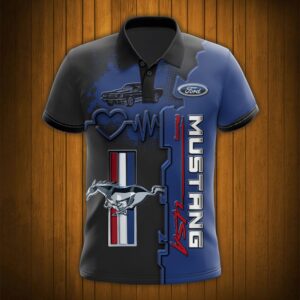 Mustang VS8 Blue Zipper,Hoodie, Baseball Jacket, Bomber Jacket, Fleece Jacket, Tshirt, Sweatshirt, Polo Shirt