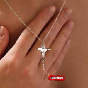 Mustang Custom Name High Quality 925 Sterling Silver 18K Gold 18K Rose Gold Necklace