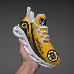 VS8 Boston Bruins Custom Name Designed Max Soul Sneakers