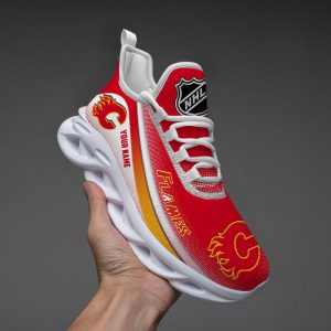 VS8 Calgary Flames Custom Name Designed Max Soul Sneakers