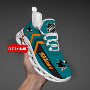 VS3 San Jose Sharks Custom Name Max Soul Sneakers