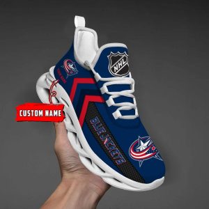 VS3 Columbus Blue Jackets Custom Name Max Soul Sneakers