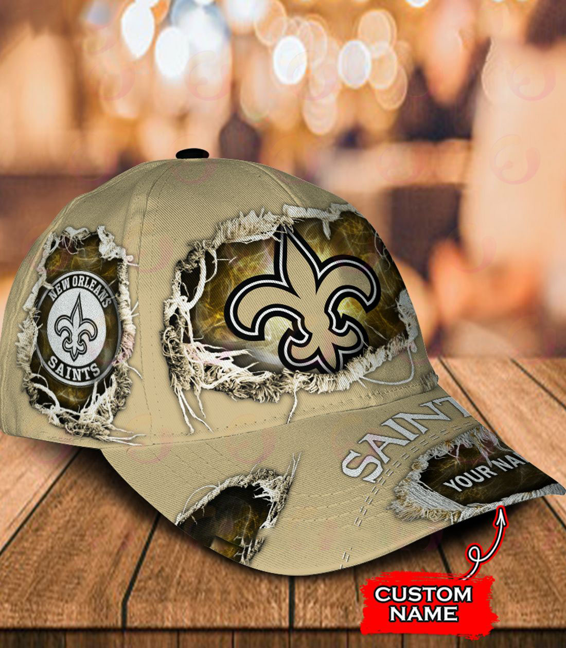 NFL New Orleans Saints Cap Custom Name