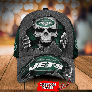 VS1 NYJT Skull Custom Name Universal Fit Unisex Classic Cap