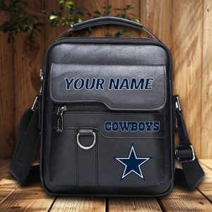 VS02 DLCB Custom Name Men Leather Crossbody Bag, Cell Phone Purse, Zipper Shoulder Bag