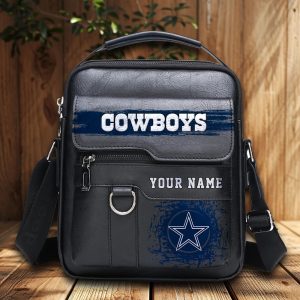 VS01 DLCB Custom Name Men Leather Crossbody Bag, Cell Phone Purse, Zipper Shoulder Bag