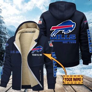 VS01 BFBL Custom Name Unisex Fleece Zip Hoodie