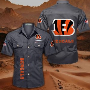 VS01 CNBG Custom Name Military Cargo Cotton Shirts