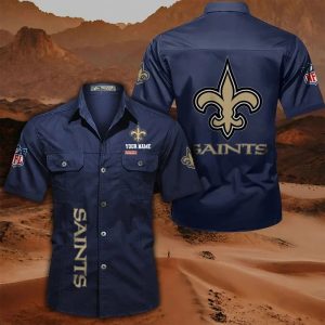 VS01 NOST Custom Name Military Cargo Cotton Shirts
