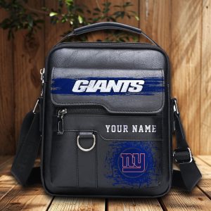 VS01 NYGT Custom Name Men Leather Crossbody Bag, Cell Phone Purse, Zipper Shoulder Bag