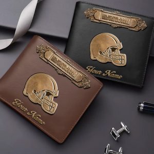 VS02 CLBR Custom Name Casual Leather Wallet