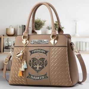 VS02 NOST Custom Name Classic Leather Handbag