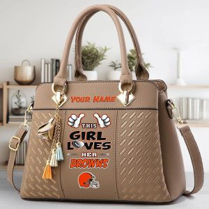 VS01 CLBR Custom Name Classic Leather Handbag