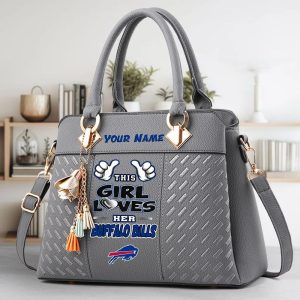 VS01 BFBL Custom Name Classic Leather Handbag