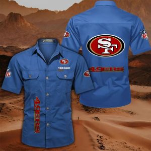 VS01 SFC4 Custom Name Military Cargo Cotton Shirts