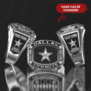 VS2B Cowboys Custom Name Classic Genuine Silver Ring