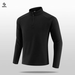 VS04 Men’s High Collar Half Zip Hoodie Sweatshirt